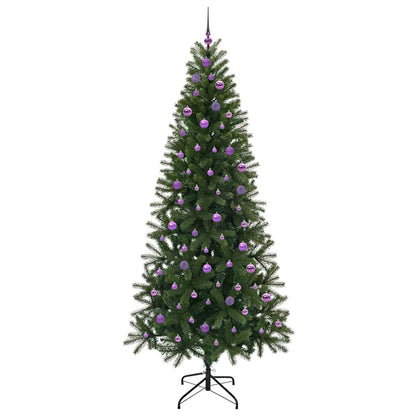 vidaXL Artificial Christmas Tree with 300 LEDs Green 240 cm PE and PVC
