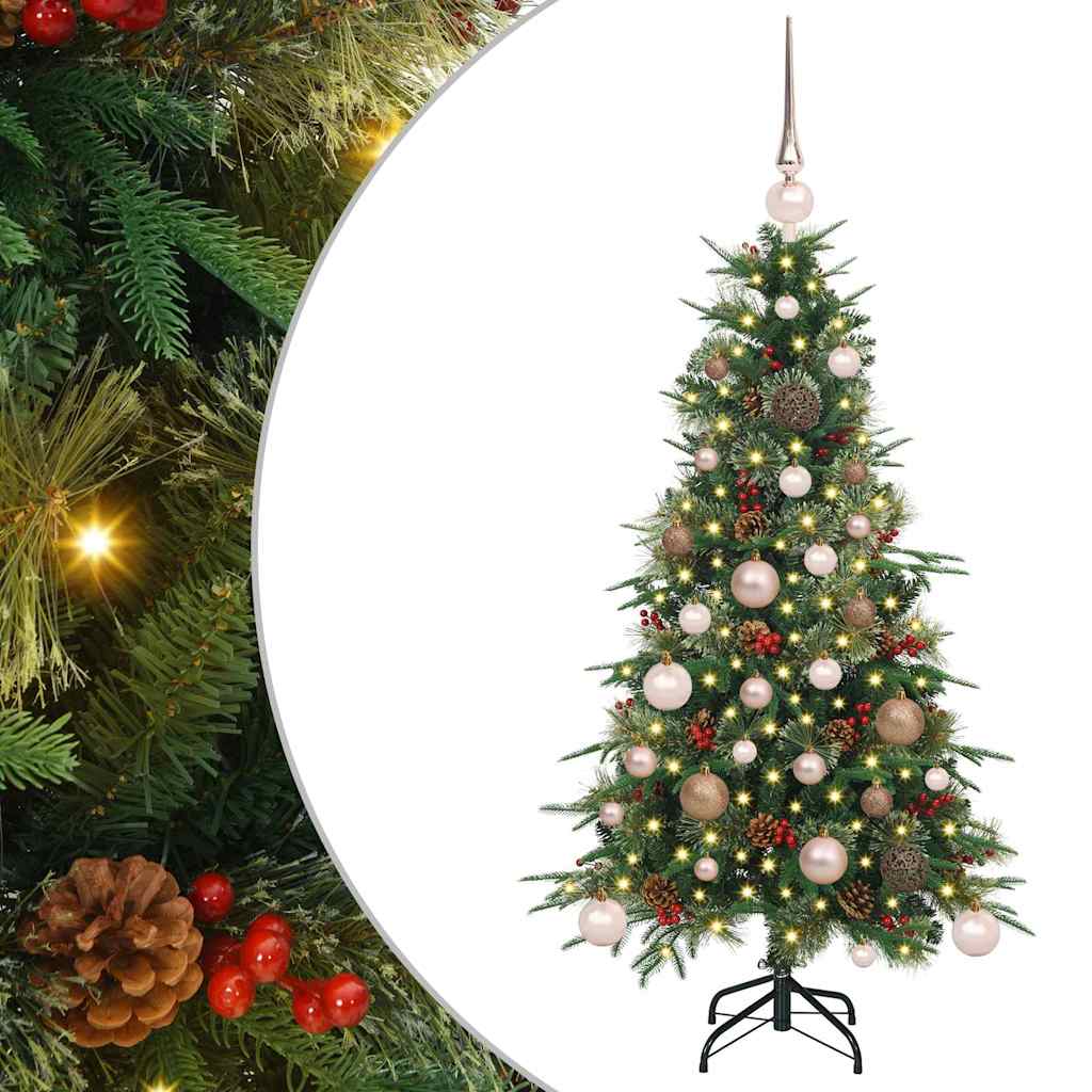 vidaXL Artificial Hinged Christmas Tree Green 120 cm PE and PVC