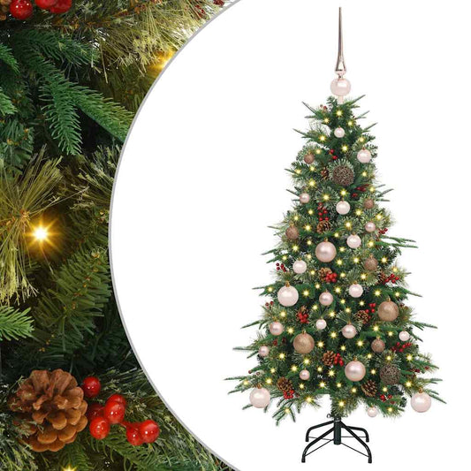 vidaXL Artificial Hinged Christmas Tree Green 120 cm PE and PVC