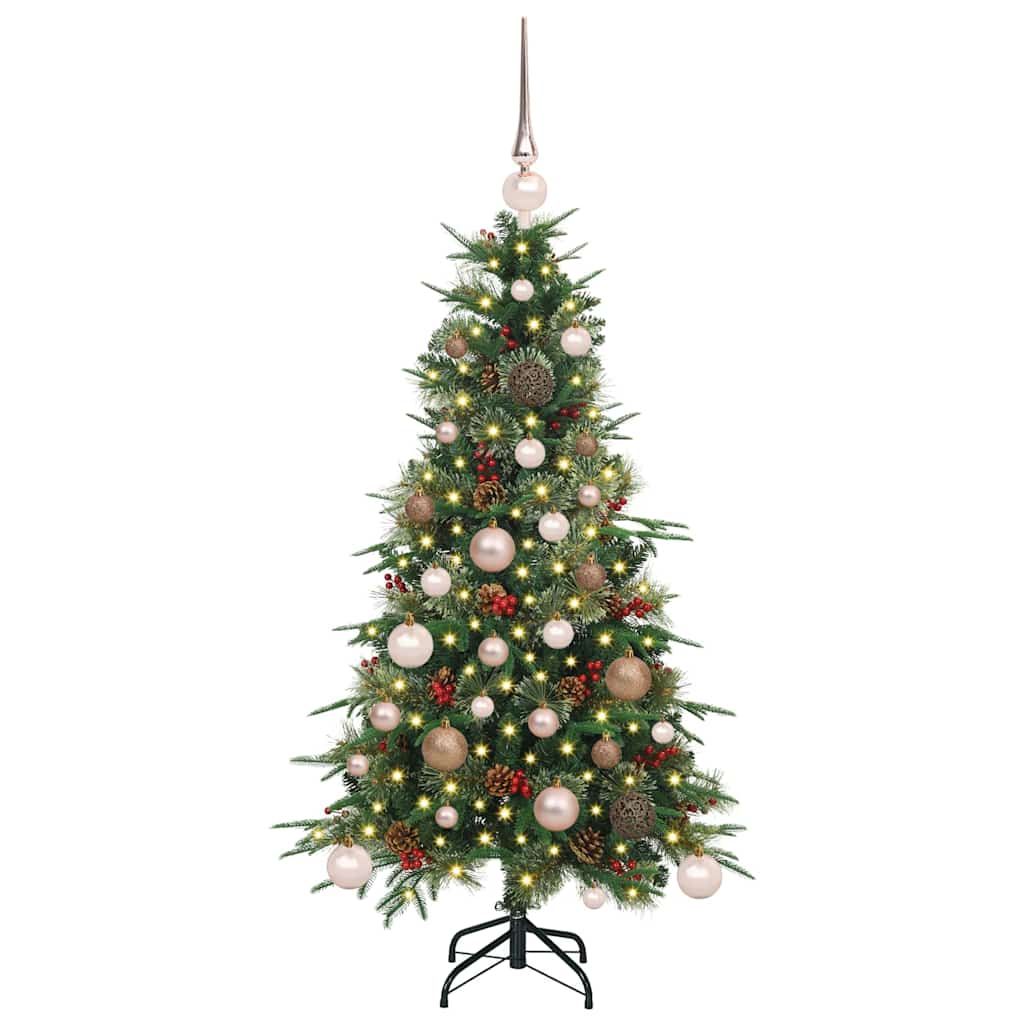 vidaXL Artificial Hinged Christmas Tree Green 120 cm PE and PVC