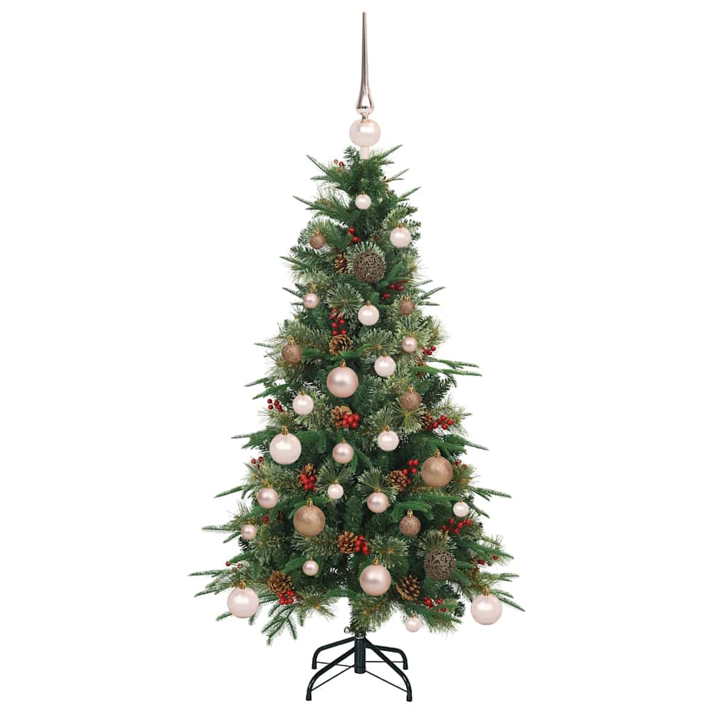 vidaXL Artificial Hinged Christmas Tree Green 120 cm PE and PVC