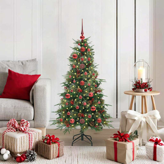 vidaXL Artificial Hinged Christmas Tree Green 120 cm PE and PVC
