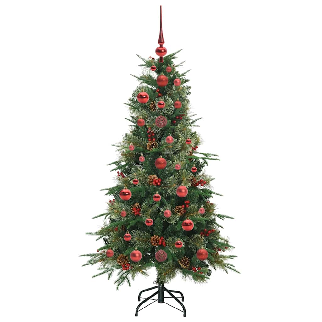 vidaXL Artificial Hinged Christmas Tree Green 120 cm PE and PVC