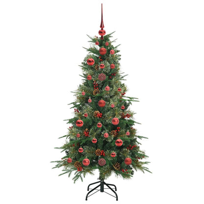 vidaXL Artificial Hinged Christmas Tree Green 120 cm PE and PVC