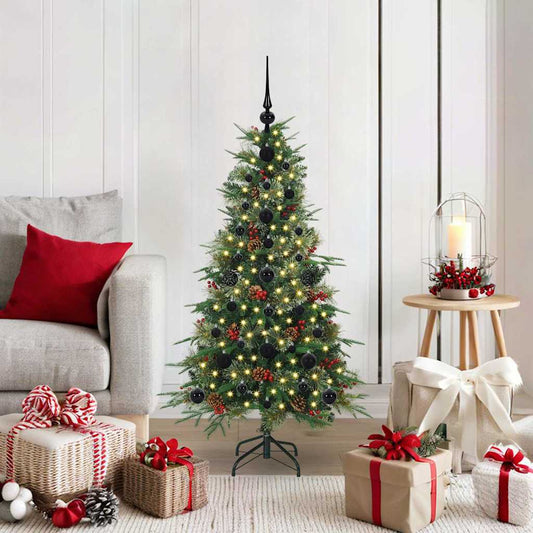 vidaXL Artificial Hinged Christmas Tree Green 120 cm PE and PVC