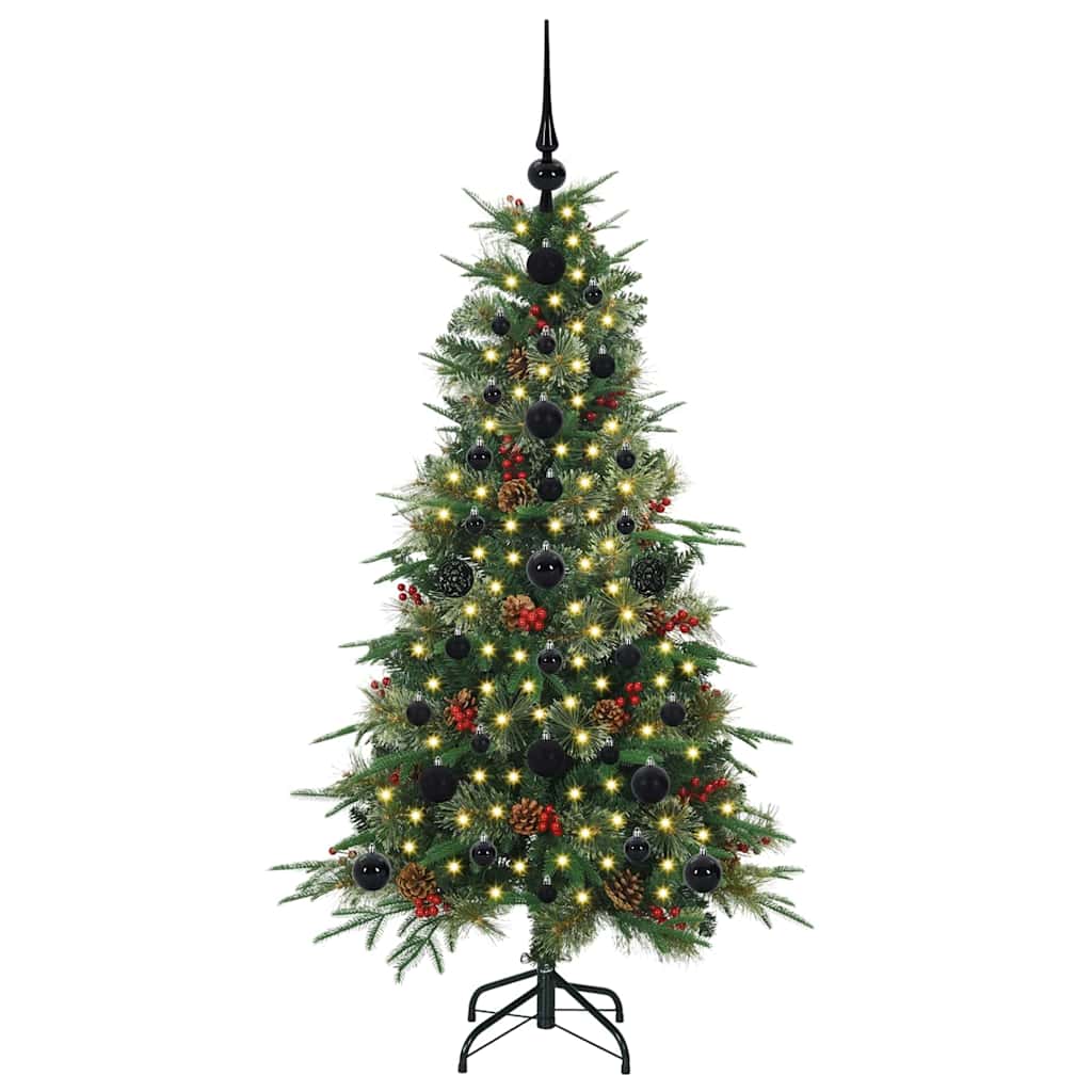 vidaXL Artificial Hinged Christmas Tree Green 120 cm PE and PVC
