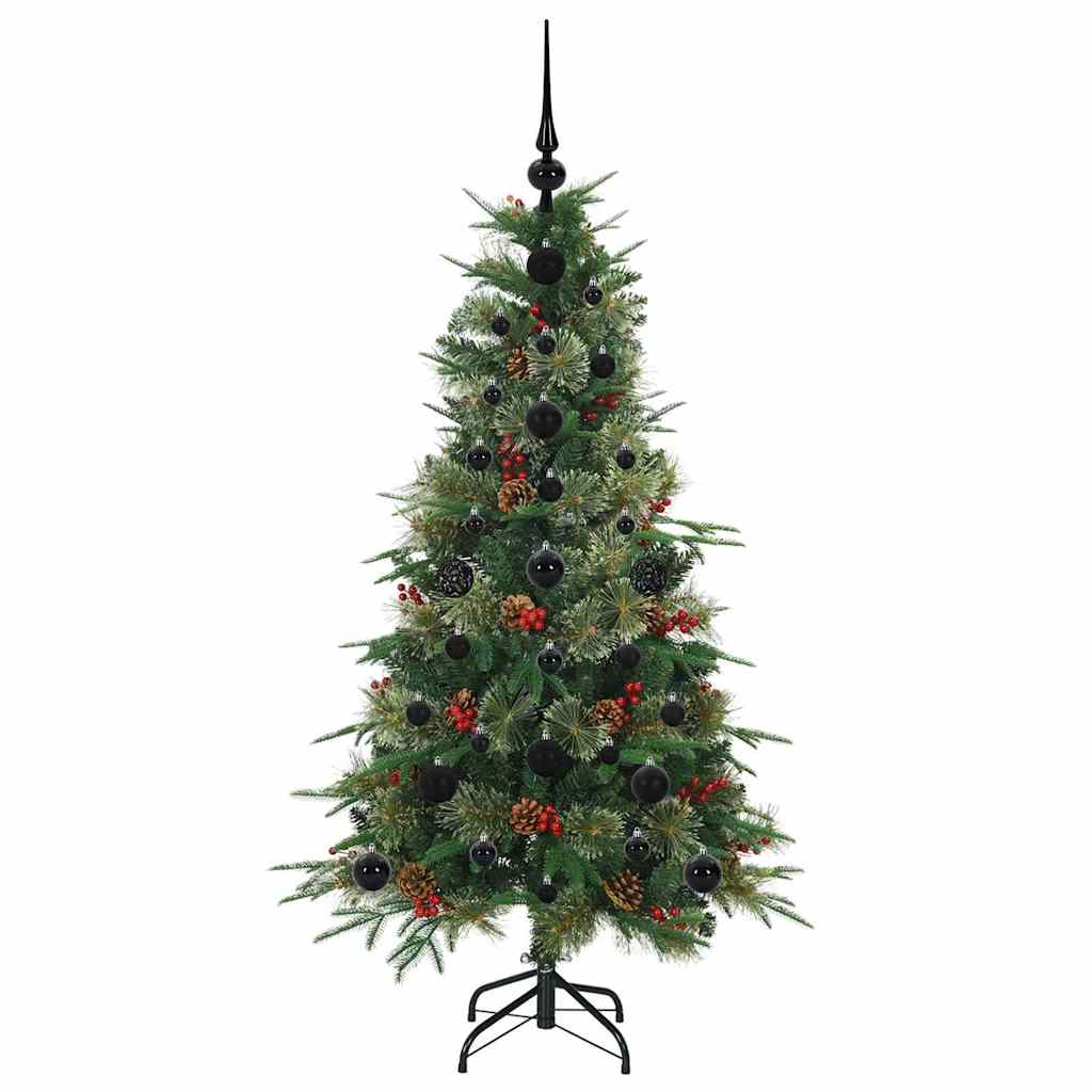 vidaXL Artificial Hinged Christmas Tree Green 120 cm PE and PVC