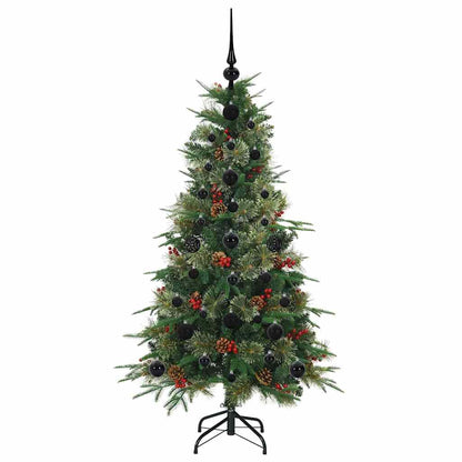 vidaXL Artificial Hinged Christmas Tree Green 120 cm PE and PVC