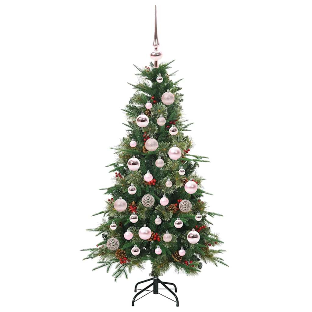 vidaXL Artificial Hinged Christmas Tree Green 120 cm PE and PVC