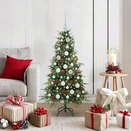 vidaXL Artificial Hinged Christmas Tree Green 120 cm PE and PVC