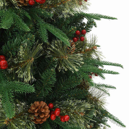 vidaXL Artificial Hinged Christmas Tree Green 120 cm PE and PVC