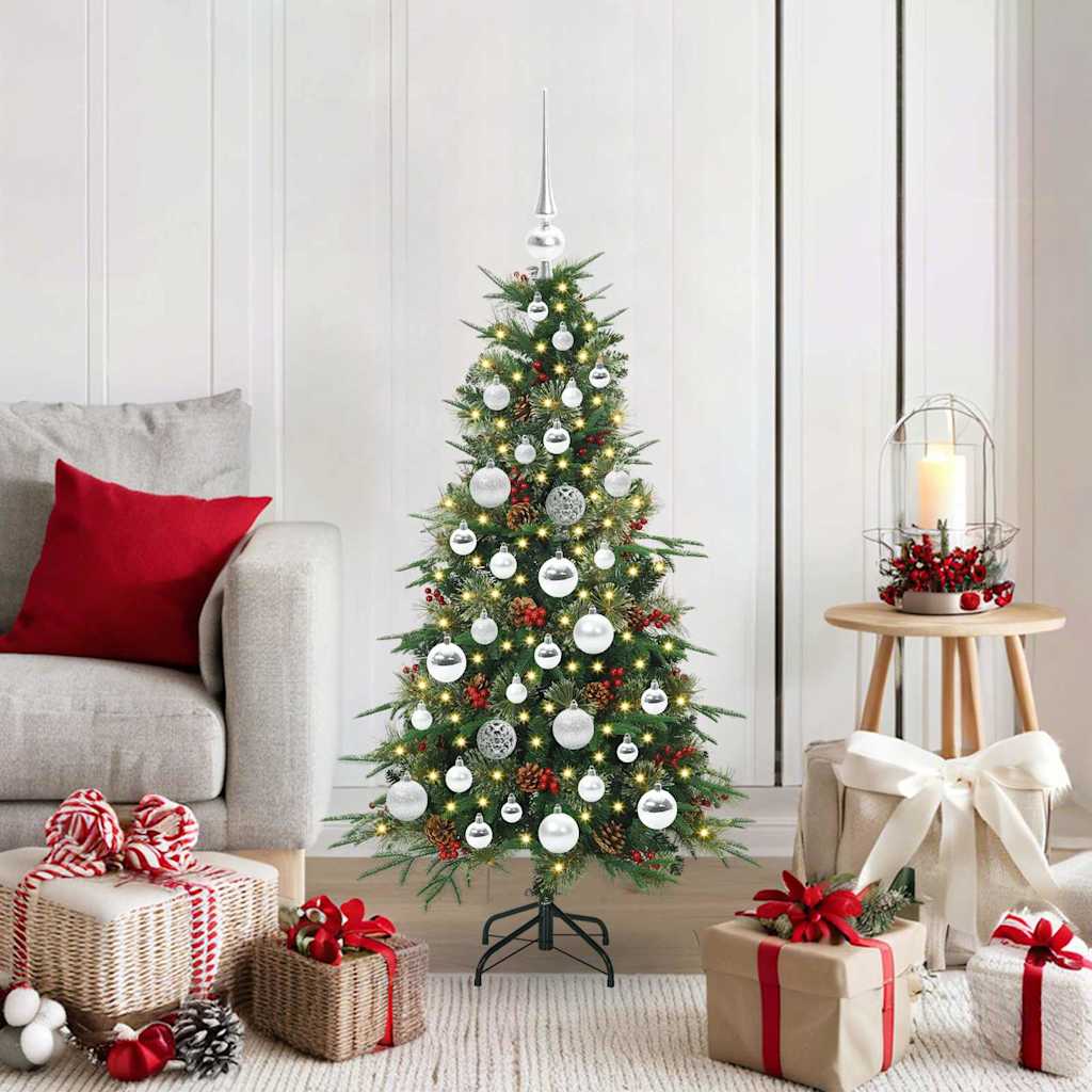 vidaXL Artificial Hinged Christmas Tree Green 120 cm PE and PVC