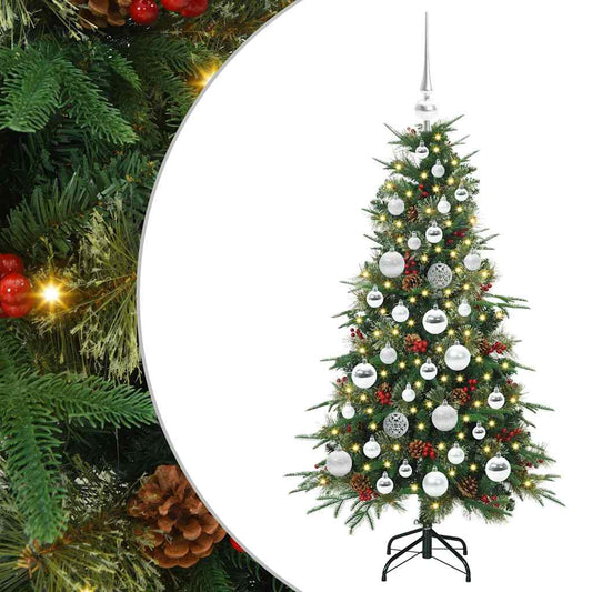 vidaXL Artificial Hinged Christmas Tree Green 120 cm PE and PVC