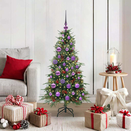 vidaXL Artificial Hinged Christmas Tree Green 120 cm PE and PVC