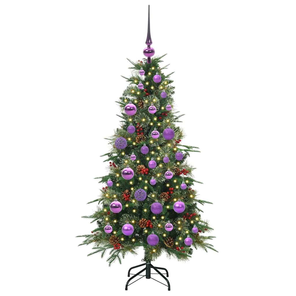 vidaXL Artificial Hinged Christmas Tree Green 120 cm PE and PVC