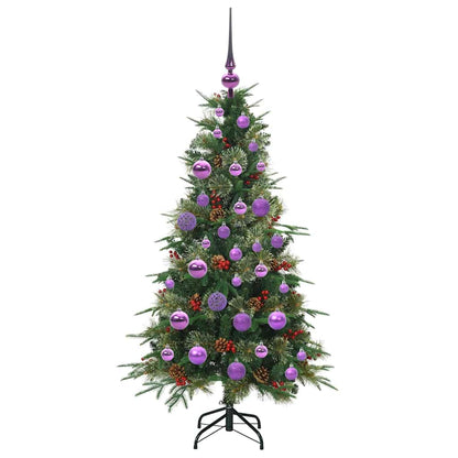 vidaXL Artificial Hinged Christmas Tree Green 120 cm PE and PVC