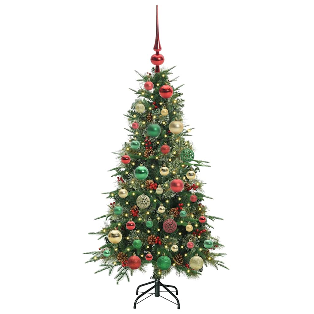 vidaXL Artificial Hinged Christmas Tree Green 120 cm PE and PVC