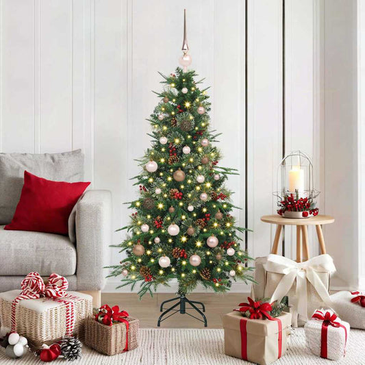 vidaXL Artificial Hinged Christmas Tree Green 150 cm PE and PVC