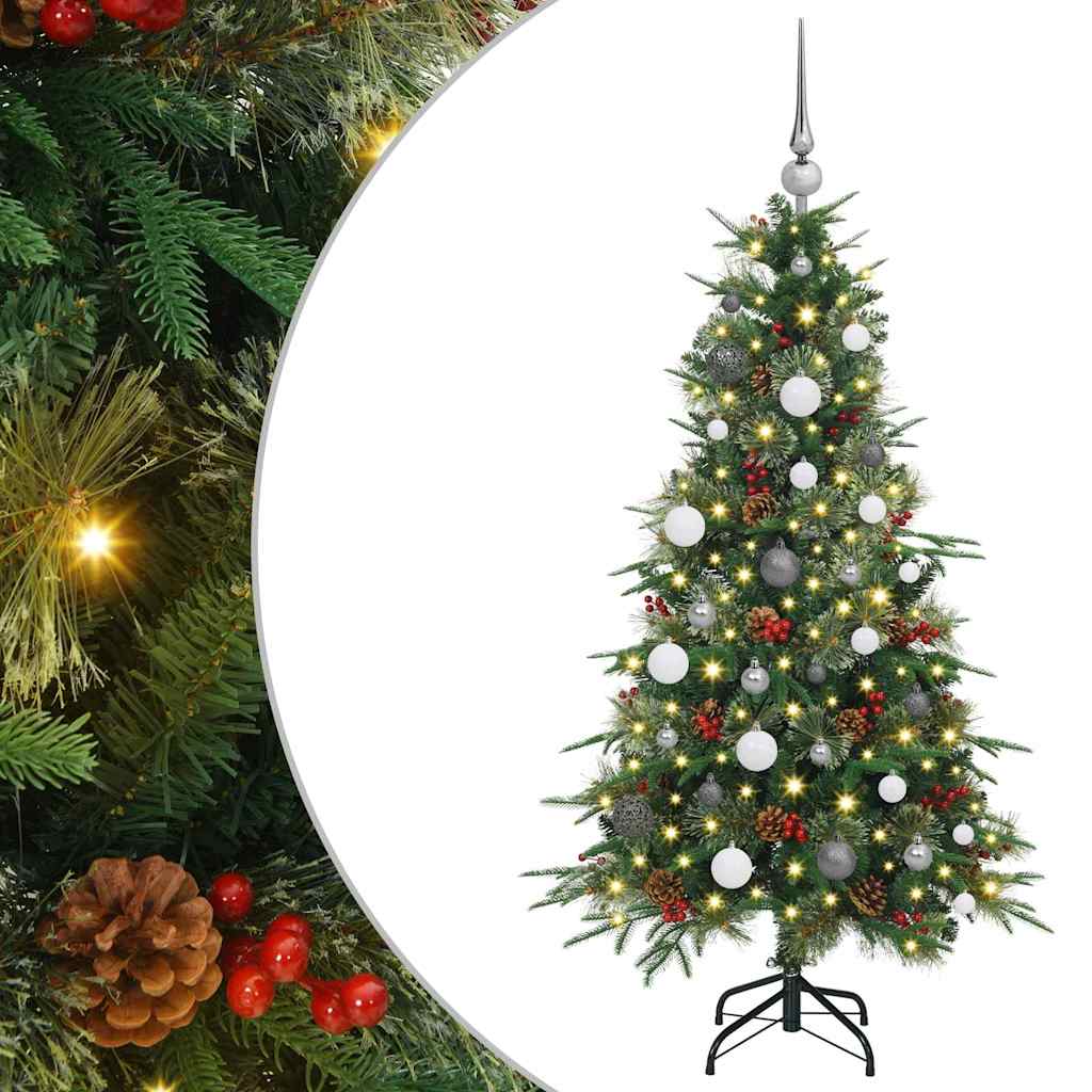vidaXL Artificial Hinged Christmas Tree Green 150 cm PE and PVC