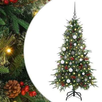 vidaXL Artificial Hinged Christmas Tree Green 150 cm PE and PVC