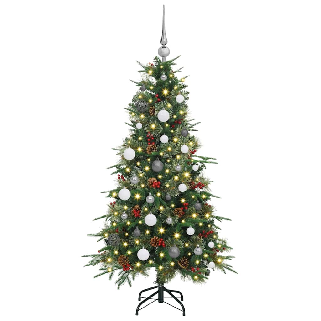 vidaXL Artificial Hinged Christmas Tree Green 150 cm PE and PVC