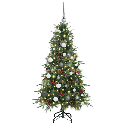 vidaXL Artificial Hinged Christmas Tree Green 150 cm PE and PVC