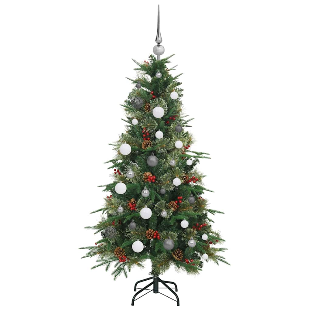 vidaXL Artificial Hinged Christmas Tree Green 150 cm PE and PVC