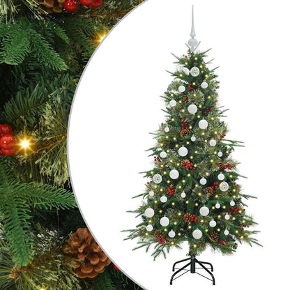 vidaXL Artificial Hinged Christmas Tree Green 150 cm PE and PVC