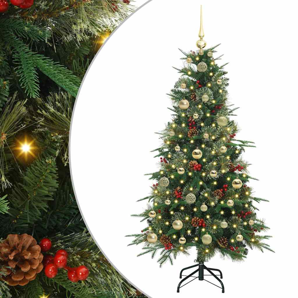 vidaXL Artificial Hinged Christmas Tree Green 150 cm PE and PVC