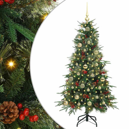 vidaXL Artificial Hinged Christmas Tree Green 150 cm PE and PVC