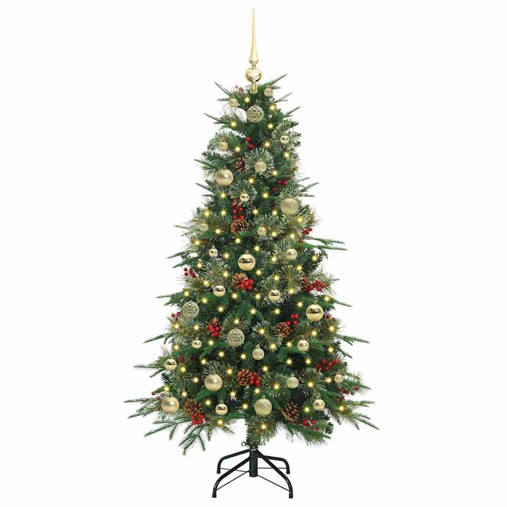 vidaXL Artificial Hinged Christmas Tree Green 150 cm PE and PVC