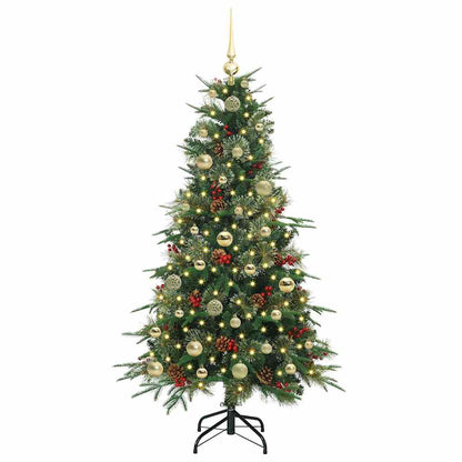 vidaXL Artificial Hinged Christmas Tree Green 150 cm PE and PVC