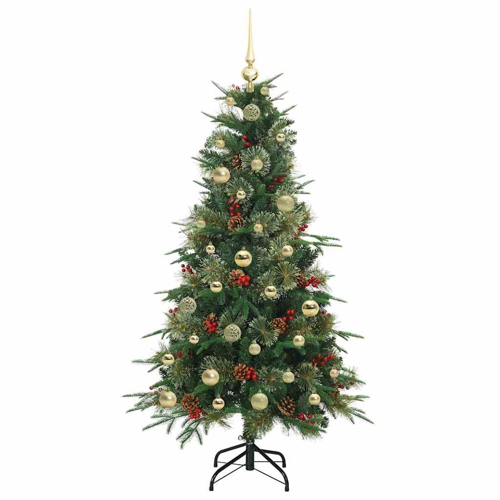 vidaXL Artificial Hinged Christmas Tree Green 150 cm PE and PVC