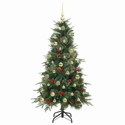 vidaXL Artificial Hinged Christmas Tree Green 150 cm PE and PVC