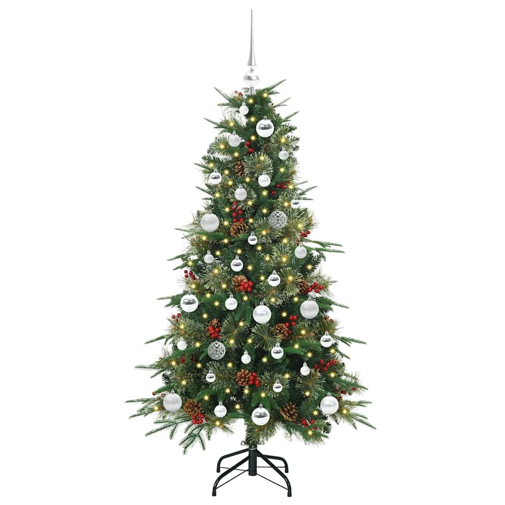 vidaXL Artificial Hinged Christmas Tree Green 150 cm PE and PVC