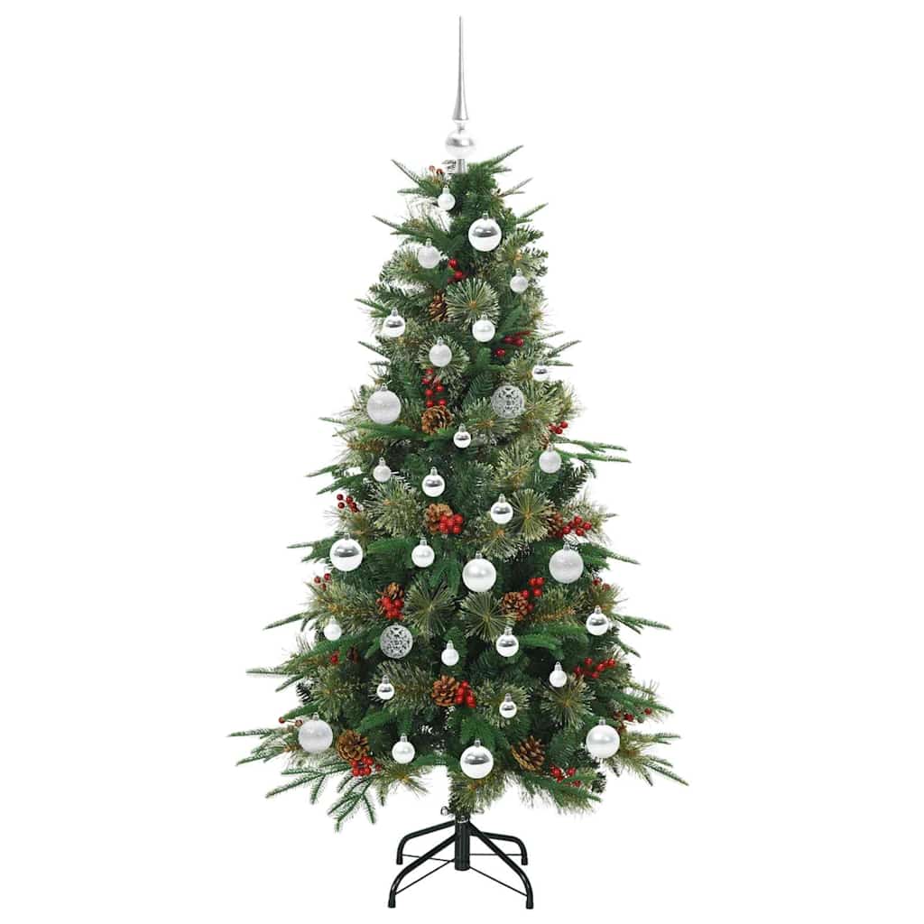 vidaXL Artificial Hinged Christmas Tree Green 150 cm PE and PVC
