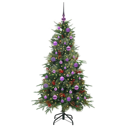 vidaXL Artificial Hinged Christmas Tree Green 150 cm PE and PVC