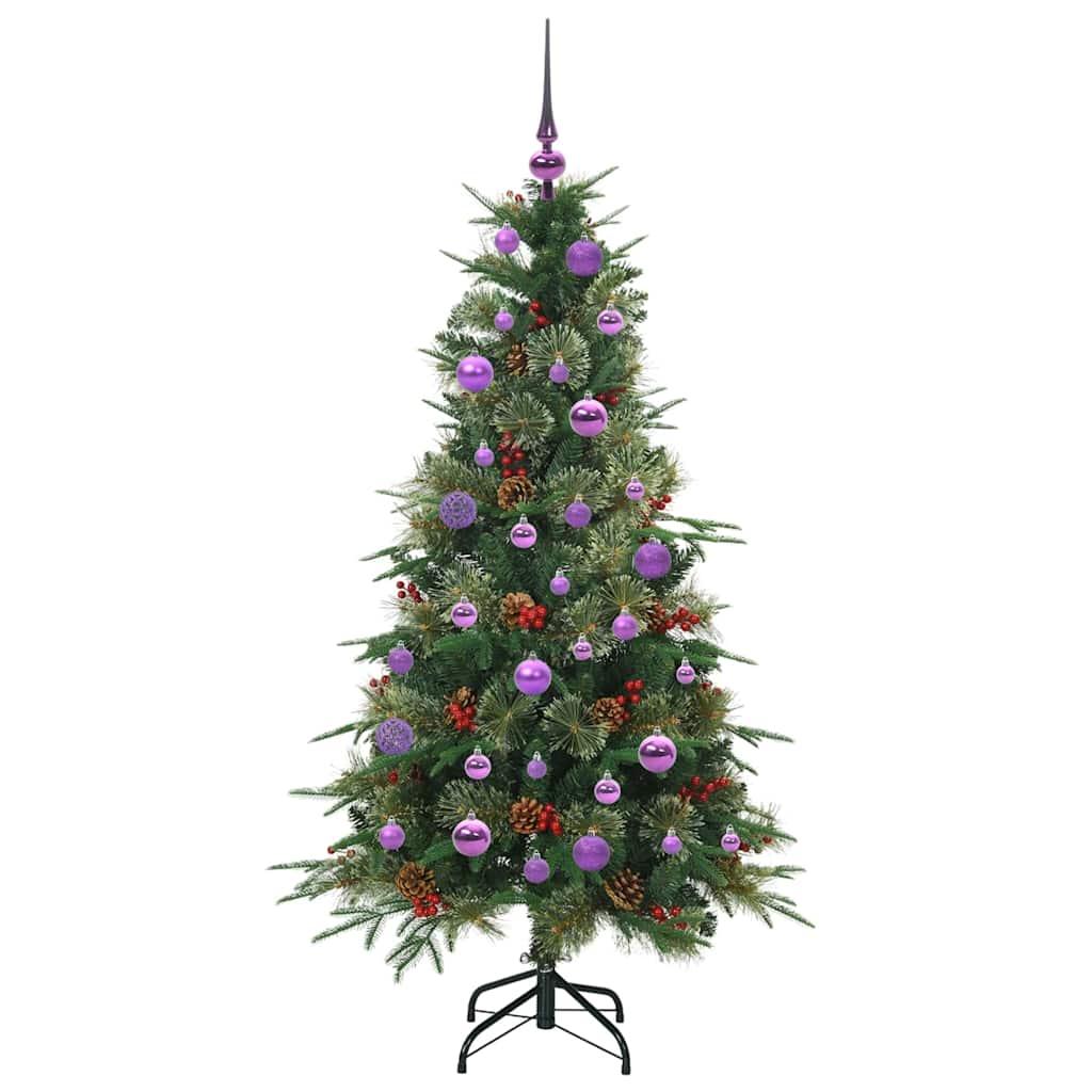 vidaXL Artificial Hinged Christmas Tree Green 150 cm PE and PVC