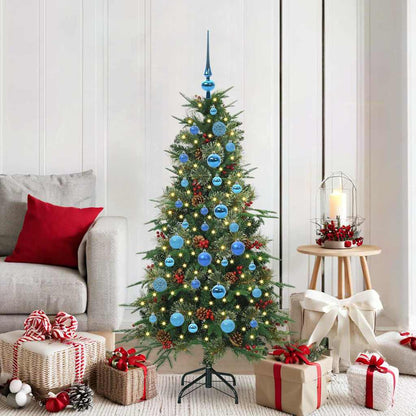 vidaXL Artificial Hinged Christmas Tree Green 150 cm PE and PVC
