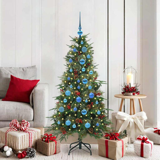 vidaXL Artificial Hinged Christmas Tree Green 150 cm PE and PVC