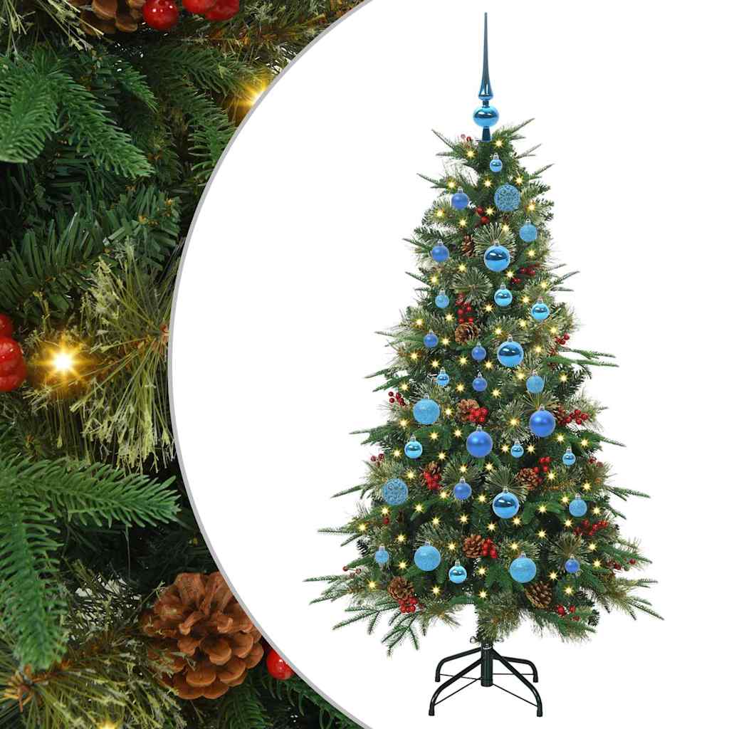 vidaXL Artificial Hinged Christmas Tree Green 150 cm PE and PVC