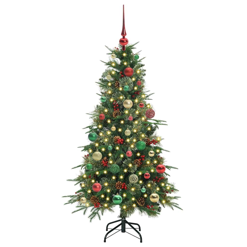 vidaXL Artificial Hinged Christmas Tree Green 150 cm PE and PVC