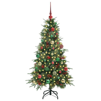 vidaXL Artificial Hinged Christmas Tree Green 150 cm PE and PVC