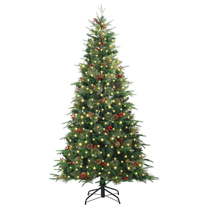 vidaXL Artificial Hinged Christmas Tree Green 180 cm PE and PVC