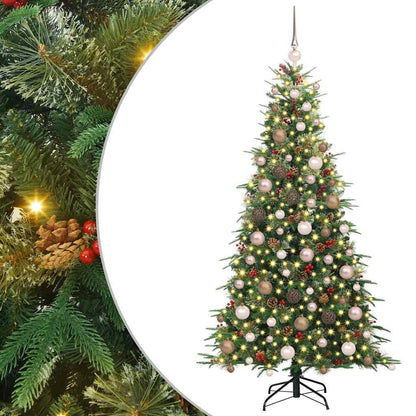 vidaXL Artificial Hinged Christmas Tree Green 180 cm PE and PVC