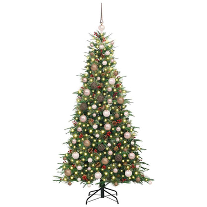 vidaXL Artificial Hinged Christmas Tree Green 180 cm PE and PVC