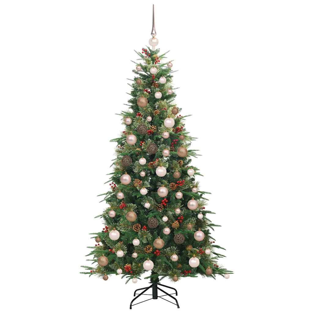 vidaXL Artificial Hinged Christmas Tree Green 180 cm PE and PVC