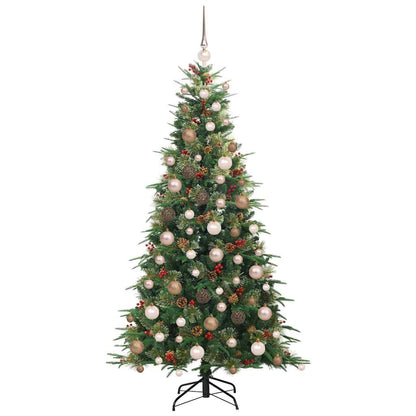 vidaXL Artificial Hinged Christmas Tree Green 180 cm PE and PVC