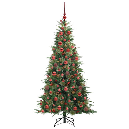 vidaXL Artificial Hinged Christmas Tree Green 180 cm PE and PVC
