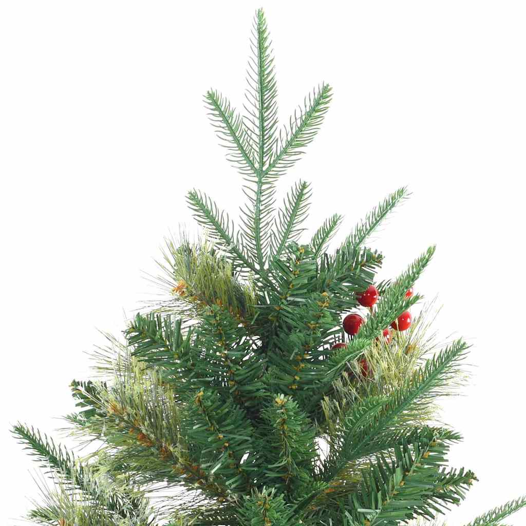 vidaXL Artificial Hinged Christmas Tree Green 180 cm PE and PVC